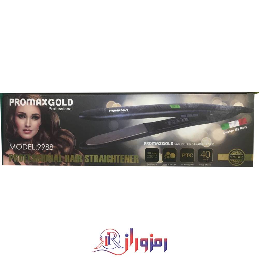 اتو مو پرومکس گلد promax gold مدل 9988 ، خرید و قیمت اتو مو پرومکس گلد promax gold مدل 9988